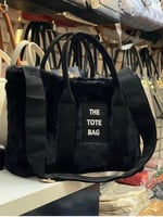 TOTE BAG Yeni Sezon Peluş Çanta (Siyah)