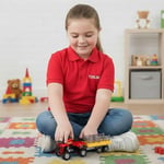 Toyland® Farm dörtlü bisiklet ve treyler oyun seti — 1:16 ölçekli — serbest tekerlek hareketi — erkek çiftlik oyuncakları (kırmızı kare)