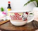 Toynk Sanrio Hello Kitty x Nissin Kupası Erişte 680 ml Seramik Çorba Kupası | Dondurma, Tahıl, Yulaf Ezmesi için Kase | Espresso, Kafein, İçecek için Büyük Kahve Fincanı | Sevimli Ev ve Mutfak Ürünler