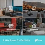 TP-Link Archer MR600, 4G+ Cat6 AC1200 Mbps Wireless Dual-Band Gigabit Router, 4G/3G SIM Yuvası, MU-MIMO Teknolojisi, Yapılandırma Gerektirmez, Konuk Ağı ve Ebeveyn Kontrolü Desteği