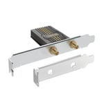 TP-Link Archer TBE400E | BE6500 Wi-Fi 7 PCIe Adaptör | Bluetooth 5.4 | Üç Bant 2882 + 2882 + 688 Mbps | Çift Anten | WPA3 Güvenlik | OFDMA & MU-MIMO | Windows 11 64-bit Uyumluluk