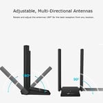 TP-Link Archer TX20U Plus, AX1800 Mbps Çift Antenli Yüksek Kazanımlı Kablosuz USB Adaptör, 1 metre USB 3.0 kablosu, Beamforming, MU-MIMO, Düşük Gecikmeli Oyun Deneyimi, WPA3, Kolay Kurulum
