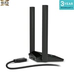 TP-Link Archer TX20U Plus, AX1800 Mbps Çift Antenli Yüksek Kazanımlı Kablosuz USB Adaptör, 1 metre USB 3.0 kablosu, Beamforming, MU-MIMO, Düşük Gecikmeli Oyun Deneyimi, WPA3, Kolay Kurulum