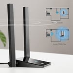 TP-Link Archer TX20U Plus, AX1800 Mbps Çift Antenli Yüksek Kazanımlı Kablosuz USB Adaptör, 1 metre USB 3.0 kablosu, Beamforming, MU-MIMO, Düşük Gecikmeli Oyun Deneyimi, WPA3, Kolay Kurulum