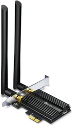 TP-Link Archer TX50E, AX3000 Mbps Wi-Fi 6 Bluetooth 5.0 PCIe Ağ Kartı, İki Anten, 1024-QAM,OFDMA ve 160 MHz Bant Genişliği, Ultra Düşük Gecikme, Intel Wi-Fi 6 Yonga Seti, Windows 10/11'i Destekler