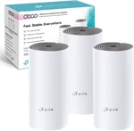 TP-Link Deco E4 3-Pack , AC1200 Mbps, Dual-Band, 10/100Mbps Portları, 100 Cihaza Kadar Bağlanılabilirlik, 370 m²'ye Kadar Kapsama, Mobil Uygulama ile Kolay Kurulu - Seçenekler: 1-Pack, 2 paket, 3-Pack