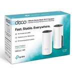 TP-Link Deco M4 2-pack, AC1200 Mbps, Dual-Band, Gigabit Portları, 100 Cihaza Kadar Bağlanılabilirlik, 260 m²'ye Kadar Kapsama, Mobil Uygulama ile Kolay Kurulum, Wi-Fi 5 Mesh Sistemi