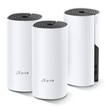 TP-Link Deco M4 3-pack , AC1200 Mbps, Dual-Band, Gigabit Portları, 100 Cihaza Kadar Bağlanılabilirlik, 370 m²'ye Kadar Kapsama, Mobil Uygulama ile Kolay Kurulum, Wi-Fi 5 Mesh Sistemi