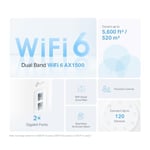 TP-Link Deco X10 2-pack, AX1500 Mbps, 360 m²'ye kadar Kapsama Alanı, 120 Cihaza Kadar Bağlantı, Gigabit Portlu, Mobil Uygulama ile Kolay Kurulum,Yapay Zeka Destekl - Seçenekler: 1-pack, 2-pack, 3-pack