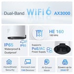 TP-Link Deco X50-Outdoor 1-Pack, AX3000 Mbps, IP65 Toza ve Suya Dayanıklılık, Dual-Band, Gigabit Bağlantı Noktaları, 230 m² 'ye Kada - Seçenekler: X50-Outdoor 1-Pack, X50-PoE 1-Pack, X50-PoE 2-Pack...