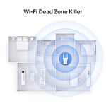 TP-Link RE705X, AX3000 Mbps Wi-Fi 6 Menzil Genişletici, Geniş Bant Güçlendirici, 1 Gigabit Bağlantı Noktalı Hotspot, 160 MHz Kanallar, Dahili Access Point Modu