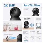 TP-Link Tapo C211 2K 3MP Yatay ve Dikey Ev Güvenliği Wi-Fi Kamerası, Gece Görüşü, IP66 Su Geçirmez, Siyah Renk + 64GB Kioxia MicroSD Bellek