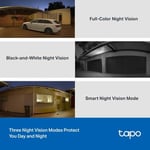 TP-Link Tapo TC41 2K Dış Mekan Pan/Tilt Güvenlik Wi-Fi Kamera, IP65 Hava Koşullarına Dayanıklı, Hareket Algılama, 360° Görsel Kapsama Alanı, Tam Renkli Gece Görüşü, Yerel Depolama, Alexa ve GoogleHome
