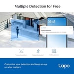 TP-Link Tapo TC41 2K Dış Mekan Pan/Tilt Güvenlik Wi-Fi Kamera, IP65 Hava Koşullarına Dayanıklı, Hareket Algılama, 360° Görsel Kapsama Alanı, Tam Renkli Gece Görüşü, Yerel Depolama, Alexa ve GoogleHome
