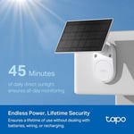 TP-Link TC82 KIT, 2K 3MP, Renkli Gece Görüşü, Şarj Edilebilir, IP65 Sertifikalı, Yerel/Bulut Depolama, 110° Açılı, Güneş Paneli Dahil, Kablosuz Bataryalı Güvenlik Kamerası Kiti