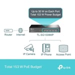 TP-Link TL-SG1008MP, 8-Port Gigabit Desktop/Rackmount Switch with 8-Port PoE+