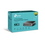 TP-Link TL-SG105PE, 5-Port Gigabit Easy Smart Switch with 4-Port PoE+