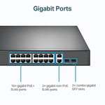 TP-Link TL-SG1218MP, 18-Port Gigabit Rackmount Switch with 16 PoE+