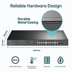 TP-Link TL-SG1218MP, 18-Port Gigabit Rackmount Switch with 16 PoE+