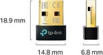 TP-Link UB500, Bluetooth 5.4, (PC dizüstü bilgisayar masaüstü bilgisayar için, Windows 10/8.1/8/7 Plug & Play destekler), Nano USB Bluetooth Adaptör