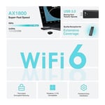 TP-Link WiFi Stick 6 güçlü AX1800Mbps, Archer TX20U, WLAN USB adaptörü, WLAN dongle, USB 3.0 Dual-Band, 2.4G/5GHz, MU-MIMO, WPA3, Windows 11/10 ile uyumlu