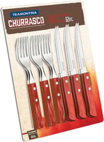 Tramontina 21199/711 biftek sofra takımı-Set, 12 parça kırmızı Griffen 2-kat perçinlenmiştir 6 x Biftek Bıçağı 5 inç, 6 x Steakgabel