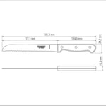 Tramontina Polywood Saplı Tırtıklı Ekmek Bıçağı (30cm)