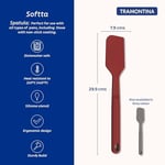 Tramontina Softta kırmızı silikon spatula - 210°C'ye kadar ısıya dayanıklı, pişirme, çevirme ve karıştırma için ideal - yapışmaz ve seramik tencere için güvenli