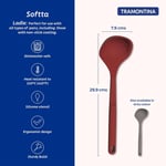 Tramontina Softta Silikon Metal Gövdeli Servis Kepçesi Kırmızı Bpa Içermez | Bpa İçermez