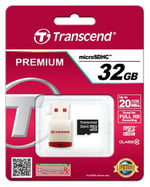 Transcend 32 GB MICROSDHC10 + RDP3 kart okuyucu