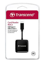 Transcend TS-RDC3 çok fonksiyonlu kart okuyucu (USB 3.2, Gen 1), siyah
