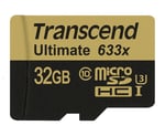 Transcend Ultimate microSDHC UHS-I U3 32 GB Hafıza Kartı MLC SD Adaptörlü (95 Mbps Okuma, 85 Mbp Yazma)