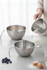 Transformacion Inox Çelik Profesyonel Ölçülü Karıştırma Kabı Seti -400-600 Ml Sos & Hazırlık Şefi Serisi