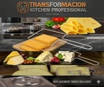 Transformacion Kitchen Professional Paslanmaz Çelik Telli Peynir Dilimleyici, 304 Kalite, 14x11.5 cm, 2 Yedek Telli, Çok Amaçlı Kullanım 723243