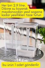Transformacion Yeşillik Saklama Kabı 2900 ml - Taze Yeşillik İçin Süzgeçli Saklama Kutusu, 7430000721957