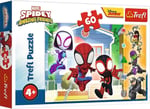 Trefl 17371 Marvel'in Masal Kahramanlarını İçeren 60 Parça Renkli Yapbozlar Süper Arkadaşlar Eğlence 4 Yaş ve Üzeri Çocuklar İçin Eğlence Spidey ve Örümcek Dünyasındaki Muhteşem Arkadaşları