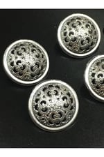 Trençkot Ve Ceket Düğmesi Takımı 6 Lı Set Gümüş