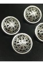 Trençkot Ve Ceket Düğmesi Takımı 6 Lı Set Gümüş
