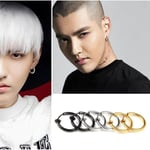 Trend Collection 4 Adet Unisex Cerrahi Çelik Deliksiz Sıkıştırmalı Fake Piercing Küpe Set