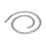 Trend Collection Cuban Gümüş 5mm Paslanmaz Çelik Zincir Erkek Kolye