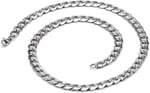 Trend Collection Cuban Gümüş 5mm Paslanmaz Çelik Zincir Erkek Kolye