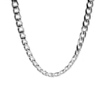 Trend Collection Cuban Gümüş 5mm Paslanmaz Çelik Zincir Erkek Kolye