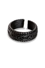 Trend Collection Erkek Mat Siyah Halka Wheel Tekerlek Şövalye Model Ayarlanabilir Yüzük