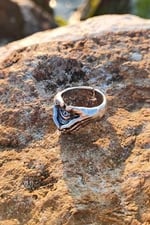 Trend Collection İlluminati Göz Antik Gümüş Kaplama Ayarlanabilir Yüzük