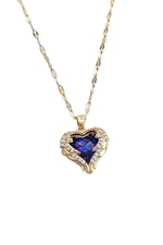 Trend Collection Kadın Paslanmaz Çelik Gold Zirkon Taşlı Mavi Kalp Kolye