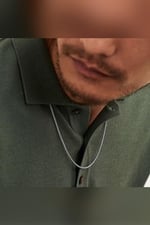 Trend Collection Kararmaz Ince Örme Model Çelik Erkek Kolye Zincir