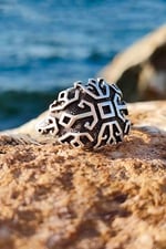 Trend Collection Labirent Şövalye Model Gümüş Kaplama Ayarlanabilir Erkek Yüzük