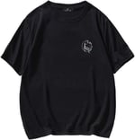 TrendSeninle Erkek Siyah T-shirt Chill Baskılı Oversize Tişört