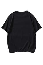 TrendSeninle Erkek Siyah T-shirt Chill Baskılı Oversize Tişört
