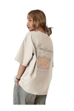 TrendSeninle Kadın Bebe Mavisi Fructification Baskılı Oversize T-shirt